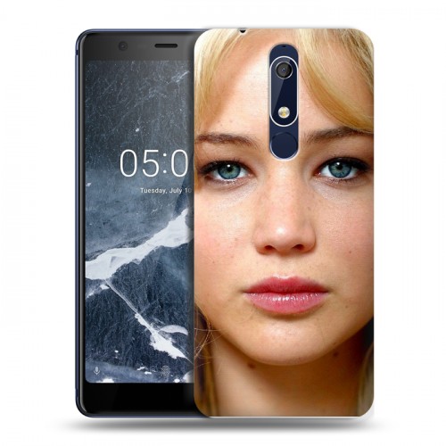 Дизайнерский пластиковый чехол для Nokia 5.1 Дженнифер Лоуренс