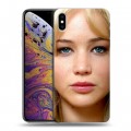 Дизайнерский силиконовый чехол для Iphone Xs Max Дженнифер Лоуренс