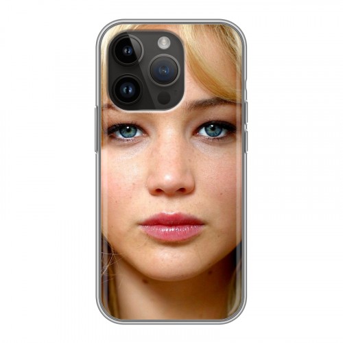 Дизайнерский силиконовый чехол для Iphone 14 Pro Дженнифер Лоуренс