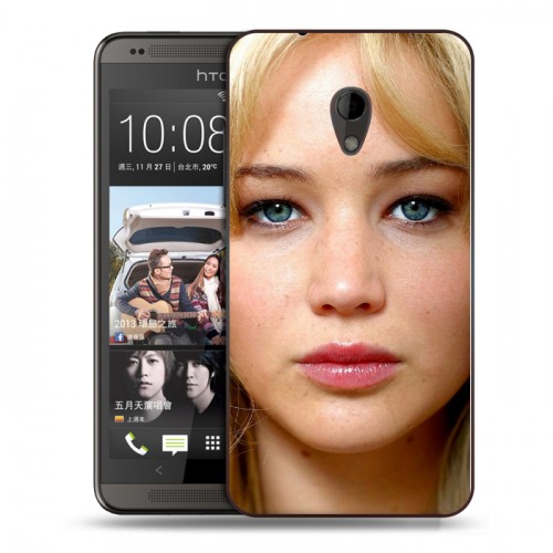 Дизайнерский пластиковый чехол для HTC Desire 700 Дженнифер Лоуренс