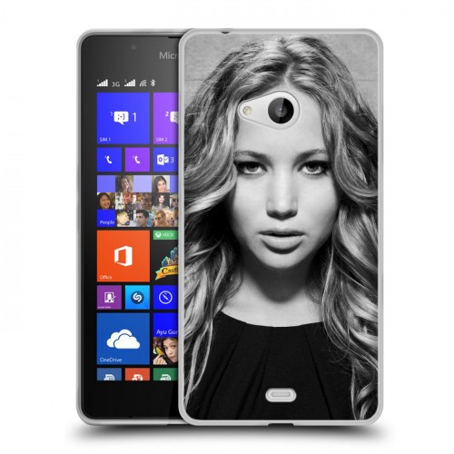 Дизайнерский пластиковый чехол для Microsoft Lumia 540 Дженнифер Лоуренс