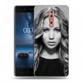 Дизайнерский пластиковый чехол для Nokia 8 Дженнифер Лоуренс