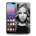 Дизайнерский силиконовый с усиленными углами чехол для Huawei P20 Pro Дженнифер Лоуренс