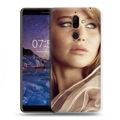 Дизайнерский пластиковый чехол для Nokia 7 Plus Дженнифер Лоуренс