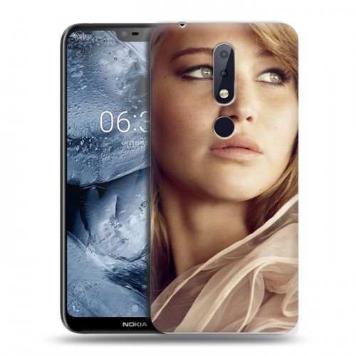 Дизайнерский пластиковый чехол для Nokia 6.1 Plus Дженнифер Лоуренс