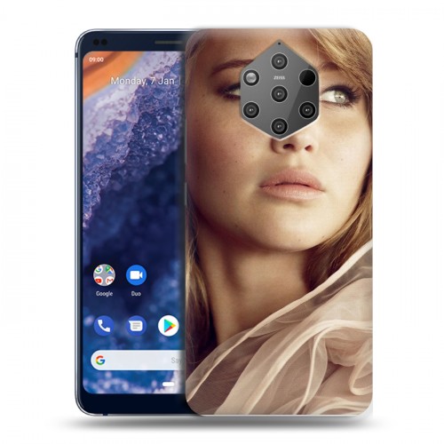 Дизайнерский силиконовый чехол для Nokia 9 PureView Дженнифер Лоуренс