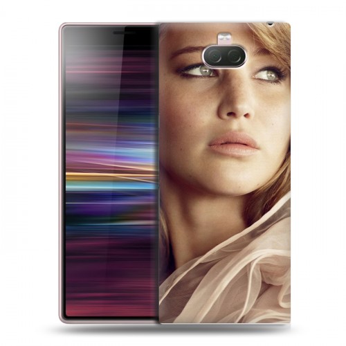 Дизайнерский силиконовый чехол для Sony Xperia 10 Дженнифер Лоуренс