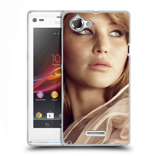 Дизайнерский пластиковый чехол для Sony Xperia L Дженнифер Лоуренс