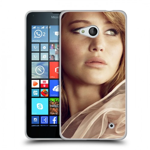 Дизайнерский пластиковый чехол для Microsoft Lumia 640 Дженнифер Лоуренс