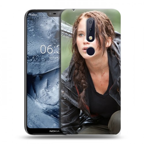 Дизайнерский пластиковый чехол для Nokia 6.1 Plus Дженнифер Лоуренс