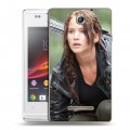 Дизайнерский пластиковый чехол для Sony Xperia E Дженнифер Лоуренс