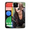 Дизайнерский пластиковый чехол для Google Pixel 5 Дженнифер Лоуренс