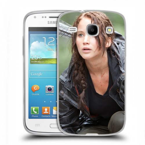 Дизайнерский силиконовый чехол для Samsung Galaxy Core Дженнифер Лоуренс