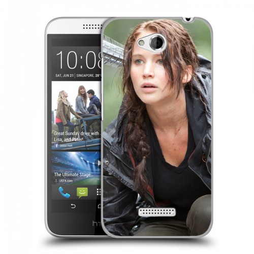 Дизайнерский пластиковый чехол для HTC Desire 616 Дженнифер Лоуренс