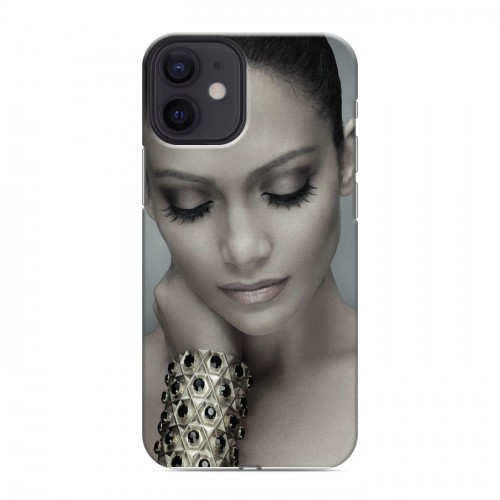 Дизайнерский силиконовый с усиленными углами чехол для Iphone 12 Mini Дженнифер Лопес
