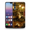 Дизайнерский силиконовый с усиленными углами чехол для Huawei P20 Pro Новогодние шары