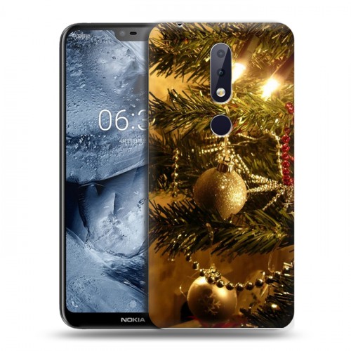 Дизайнерский силиконовый чехол для Nokia 6.1 Plus Новогодние шары