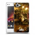 Дизайнерский пластиковый чехол для Sony Xperia L Новогодние шары