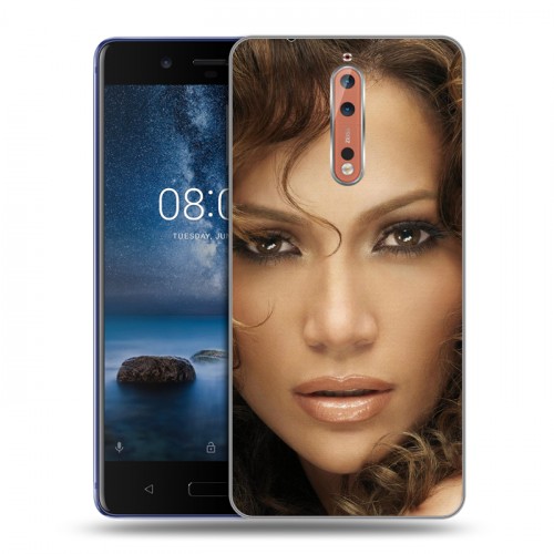 Дизайнерский пластиковый чехол для Nokia 8 Дженнифер Лопес