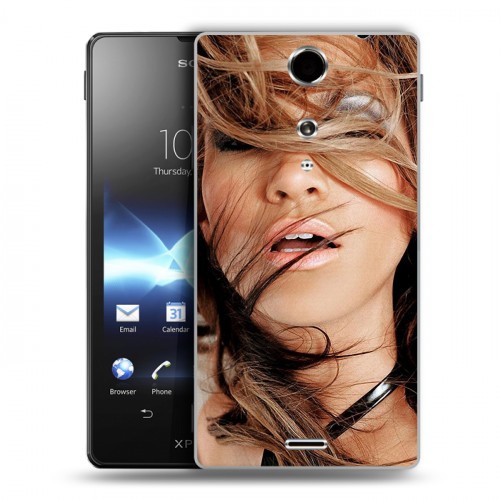 Дизайнерский пластиковый чехол для Sony Xperia TX Дженнифер Лопес