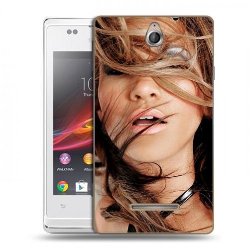 Дизайнерский пластиковый чехол для Sony Xperia E Дженнифер Лопес