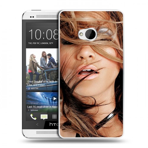 Дизайнерский пластиковый чехол для HTC One (M7) Dual SIM Дженнифер Лопес