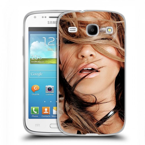 Дизайнерский пластиковый чехол для Samsung Galaxy Core Дженнифер Лопес