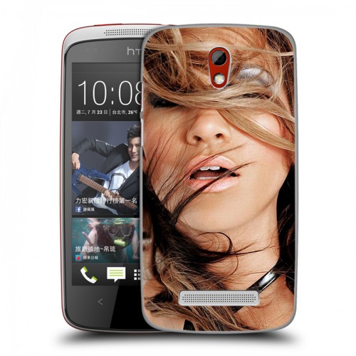 Дизайнерский пластиковый чехол для HTC Desire 500 Дженнифер Лопес