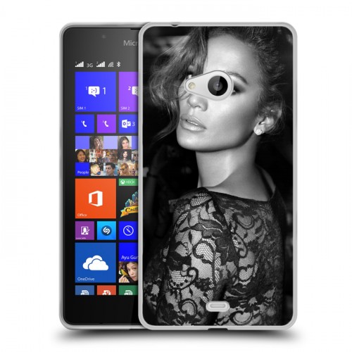 Дизайнерский пластиковый чехол для Microsoft Lumia 540 Дженнифер Лопес