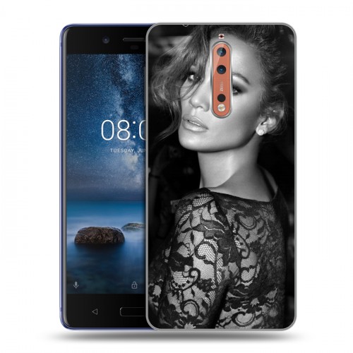 Дизайнерский пластиковый чехол для Nokia 8 Дженнифер Лопес