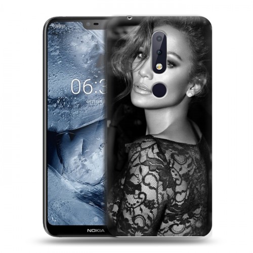 Дизайнерский пластиковый чехол для Nokia 6.1 Plus Дженнифер Лопес