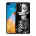 Дизайнерский силиконовый с усиленными углами чехол для Huawei P40 Дженнифер Лопес