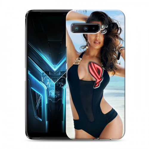 Дизайнерский силиконовый с усиленными углами чехол для ASUS ROG Phone 3 Ирина Шейк