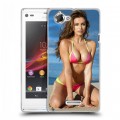 Дизайнерский пластиковый чехол для Sony Xperia L Ирина Шейк