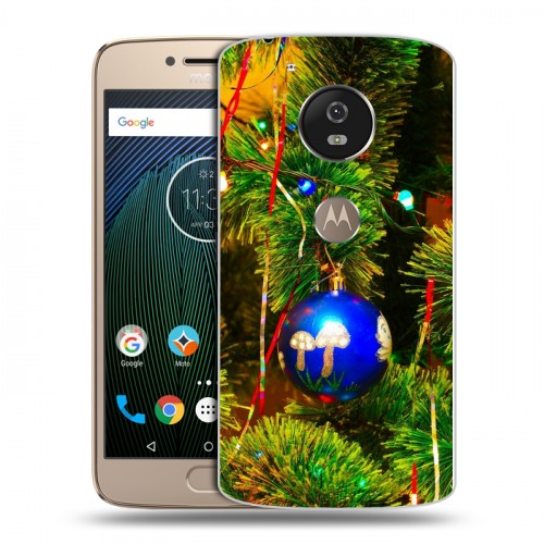 Дизайнерский пластиковый чехол для Motorola Moto G5s Новогодние шары