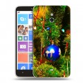 Дизайнерский пластиковый чехол для Nokia Lumia 1320 Новогодние шары