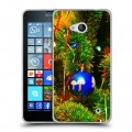 Дизайнерский пластиковый чехол для Microsoft Lumia 640 Новогодние шары