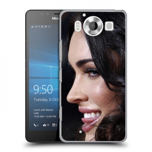 Дизайнерский пластиковый чехол для Microsoft Lumia 950 Меган Фокс