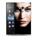 Дизайнерский пластиковый чехол для Sony Xperia acro S Меган Фокс