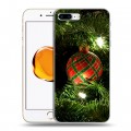 Дизайнерский силиконовый чехол для Iphone 7 Plus / 8 Plus Новогодние шары