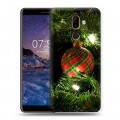 Дизайнерский пластиковый чехол для Nokia 7 Plus Новогодние шары