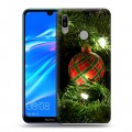 Дизайнерский пластиковый чехол для Huawei Y6 (2019) Новогодние шары