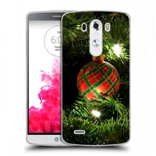 Дизайнерский пластиковый чехол для LG G3 (Dual-LTE) Новогодние шары