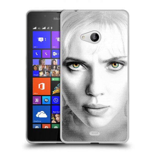 Дизайнерский пластиковый чехол для Microsoft Lumia 540 Скарлет Йохансон
