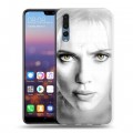 Дизайнерский силиконовый с усиленными углами чехол для Huawei P20 Pro Скарлет Йохансон