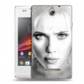 Дизайнерский пластиковый чехол для Sony Xperia E Скарлет Йохансон