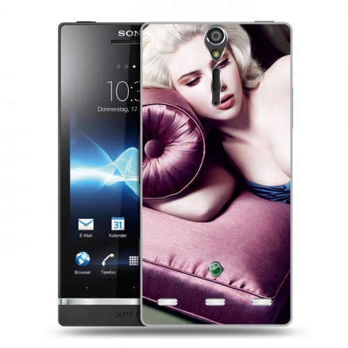 Дизайнерский пластиковый чехол для Sony Xperia S Скарлет Йохансон