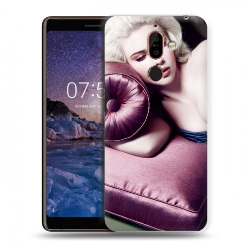 Дизайнерский пластиковый чехол для Nokia 7 Plus Скарлет Йохансон