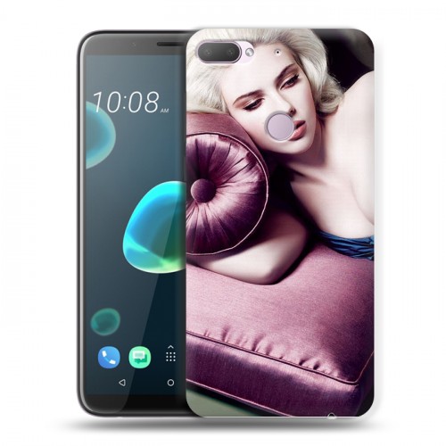 Дизайнерский силиконовый чехол для HTC Desire 12 Plus Скарлет Йохансон