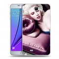 Дизайнерский пластиковый чехол для Samsung Galaxy Note 2 Скарлет Йохансон
